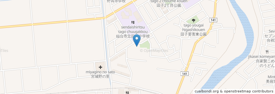 Mapa de ubicacion de 吉中歯科医院 en Japan, Präfektur Miyagi, 仙台市, 宮城野区.