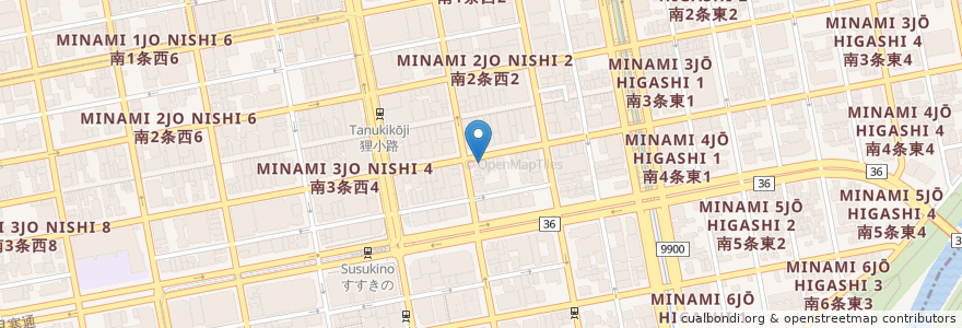 Mapa de ubicacion de スープカレーGARAKU en 日本, 北海道, 石狩振興局, 札幌市, 中央区.