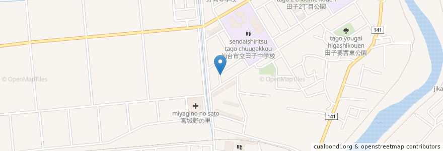 Mapa de ubicacion de みやぎの整形外科 en Japan, Miyagi Prefecture, Sendai, Miyagino Ward.