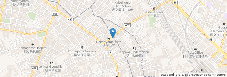 Mapa de ubicacion de 節骨麺たいぞう en 일본, 도쿄도, 다이토구.