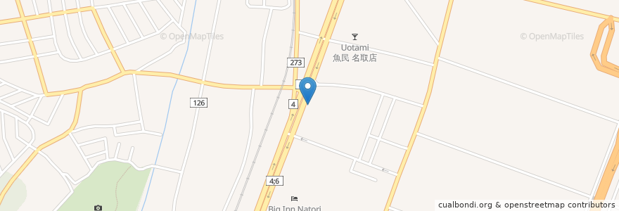 Mapa de ubicacion de CoCo壱番屋 en 日本, 宮城県, 名取市.