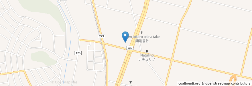 Mapa de ubicacion de ツルハドラッグ en 日本, 宫城县, 名取市.