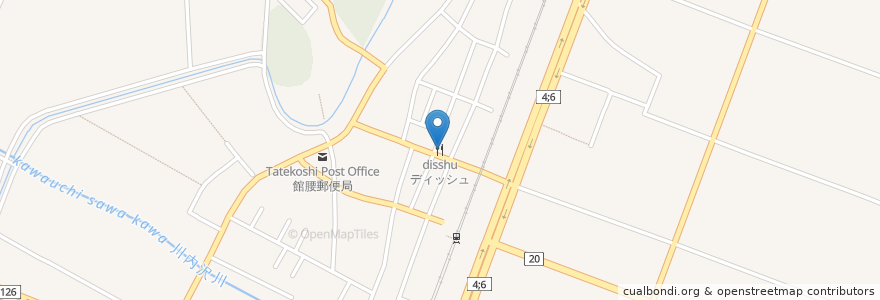 Mapa de ubicacion de ディッシュ en 日本, 宫城县, 名取市.