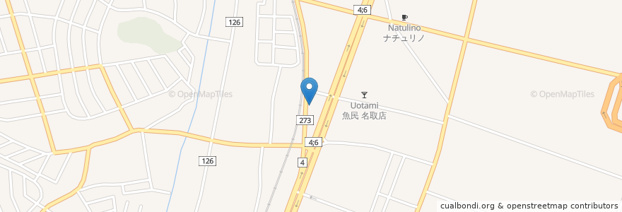 Mapa de ubicacion de ラーメン天狗山 en Japonya, 宮城県, 名取市.