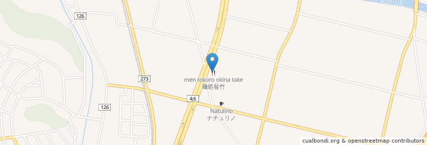 Mapa de ubicacion de 麺処翁竹 en Jepun, 宮城県, 名取市.