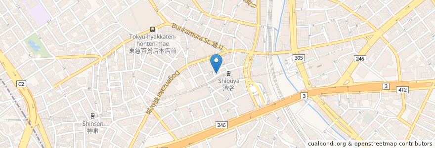 Mapa de ubicacion de Jiroumaru en Japón, Tokio, Shibuya.