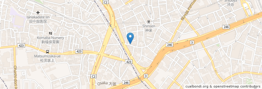Mapa de ubicacion de ATeDo Shinsen en Japonya, 東京都, 渋谷区.