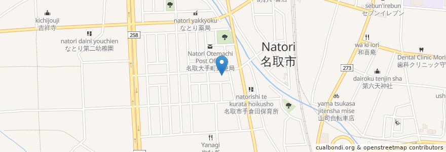 Mapa de ubicacion de 田よし en 日本, 宮城県, 名取市.