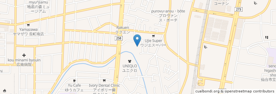 Mapa de ubicacion de ツルハドラッグ 仙台長町店 en Japan, Präfektur Miyagi, 仙台市, 太白区.