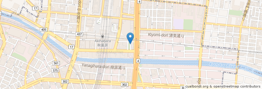 Mapa de ubicacion de Maidcafe Pinafore en Japonya, 東京都, 千代田区.