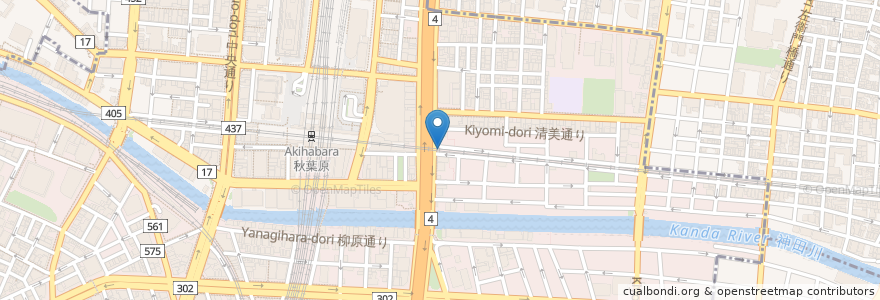 Mapa de ubicacion de 幸楽苑 en Jepun, 東京都, 千代田区.