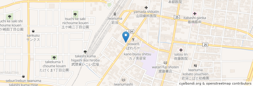 Mapa de ubicacion de 旬菜 だいこんの花 en Japón, Prefectura De Miyagi, 岩沼市.