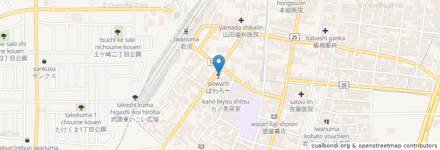 Mapa de ubicacion de スナック 志摩 en 日本, 宮城県, 岩沼市.
