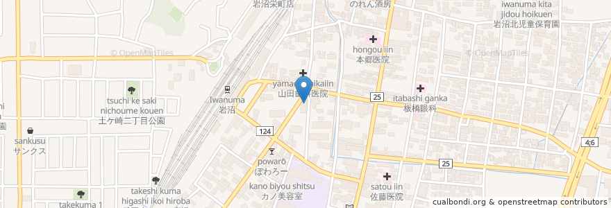 Mapa de ubicacion de 桃花林 en Japan, Präfektur Miyagi, 岩沼市.