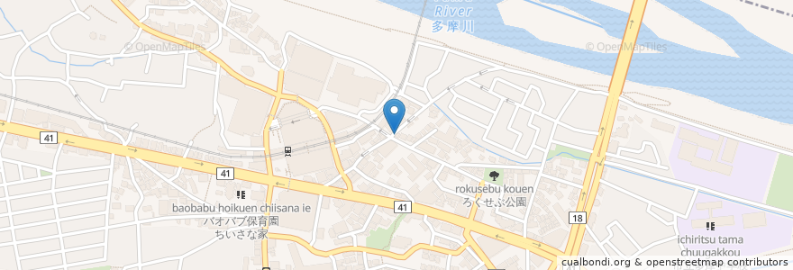 Mapa de ubicacion de かど鉢 en Japón, Tokio, Tama.