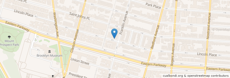 Mapa de ubicacion de Chisai Poké Bar en アメリカ合衆国, ニューヨーク州, New York, Brooklyn.