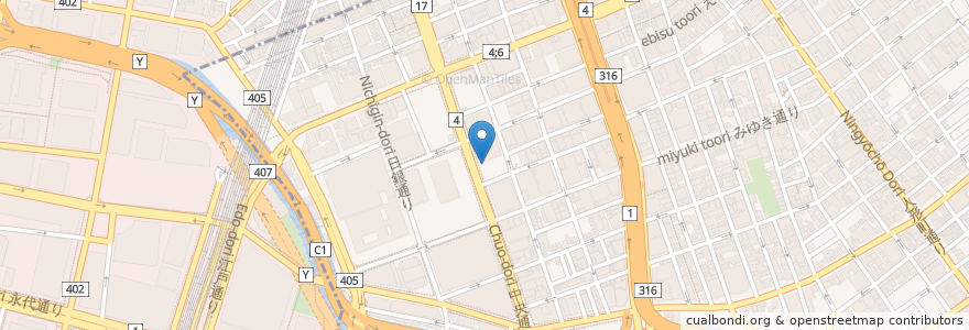 Mapa de ubicacion de 三重テラス en Japan, 東京都, 千代田区, 中央区.