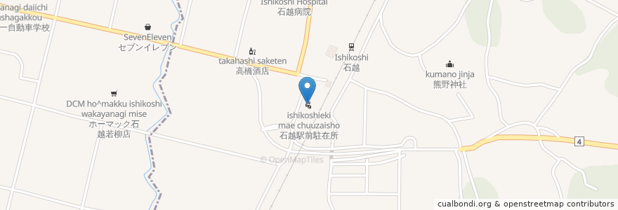 Mapa de ubicacion de 石越駅前駐在所 en اليابان, 宮城県.