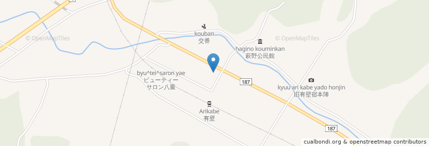 Mapa de ubicacion de 藤原食堂 en 日本, 宮城県, 栗原市.
