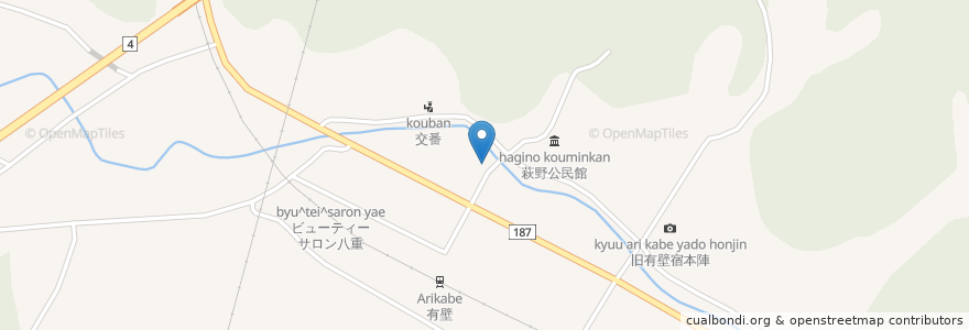 Mapa de ubicacion de ありかべ調剤薬局 en Giappone, 宮城県, 栗原市.
