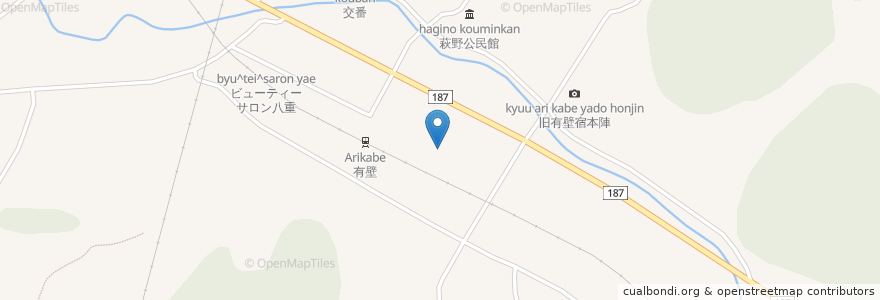 Mapa de ubicacion de 栗っこ農協 萩野支店 en اليابان, 宮城県, 栗原市.