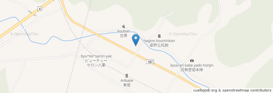 Mapa de ubicacion de 萩野診療所 en 日本, 宫城县, 栗原市.