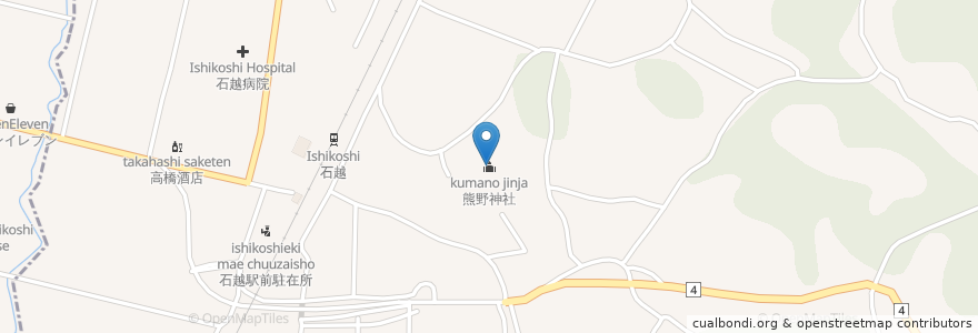 Mapa de ubicacion de 熊野神社 en 日本, 宮城県, 登米市.