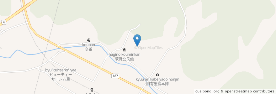 Mapa de ubicacion de 金成萩野保育所 en Japan, Präfektur Miyagi, Kurihara.