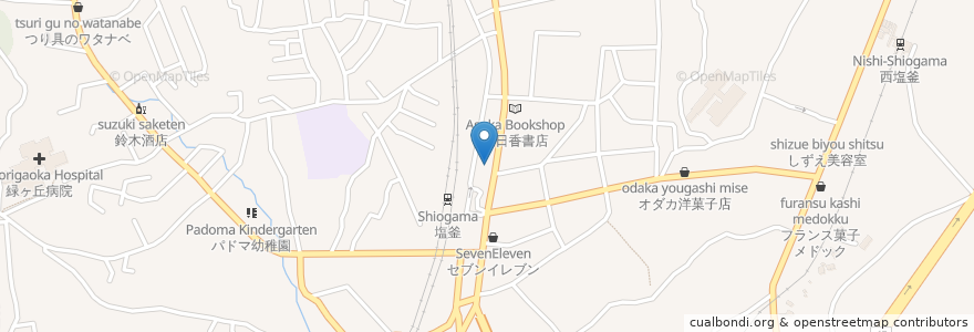 Mapa de ubicacion de 塩釜東玉川郵便局 en 日本, 宮城県, 多賀城市, 塩竈市.