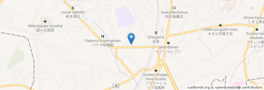 Mapa de ubicacion de 早川薬局 en اليابان, 宮城県, 多賀城市, 塩竈市.