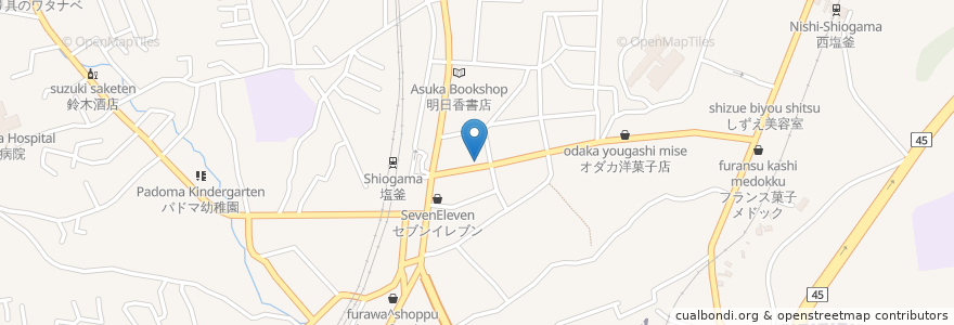 Mapa de ubicacion de 串焼き屋 信 en Japan, Miyagi Prefecture, Tagajo, Shiogama.