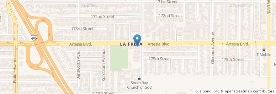 Mapa de ubicacion de Torrance Public Library, Northern branch en Amerika Syarikat, California, Los Angeles County, Torrance.