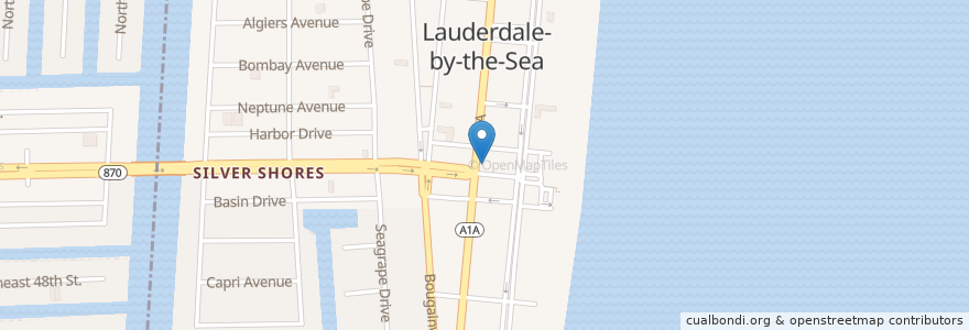 Mapa de ubicacion de Athena By The Sea en Vereinigte Staaten Von Amerika, Florida, Broward County, Lauderdale-By-The-Sea.
