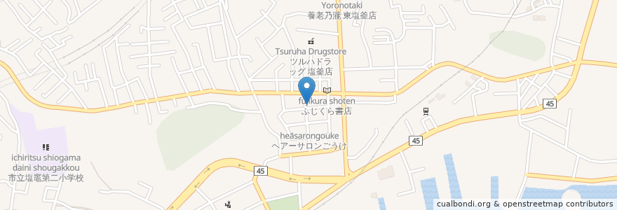 Mapa de ubicacion de 居酒屋おふくろ en Japon, Préfecture De Miyagi, 塩竈市.