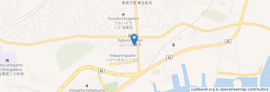 Mapa de ubicacion de 引地歯科医院 en اليابان, 宮城県, 塩竈市.