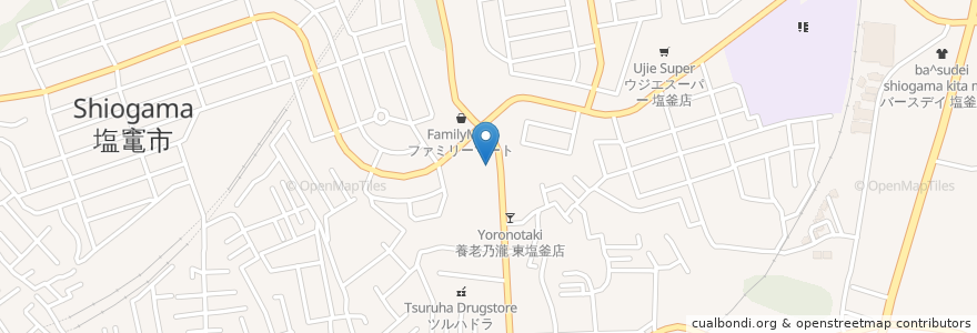 Mapa de ubicacion de 冨永内科医院 en اليابان, 宮城県, 塩竈市.