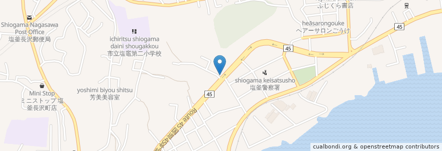 Mapa de ubicacion de 十二ヶ月 en اليابان, 宮城県, 塩竈市.
