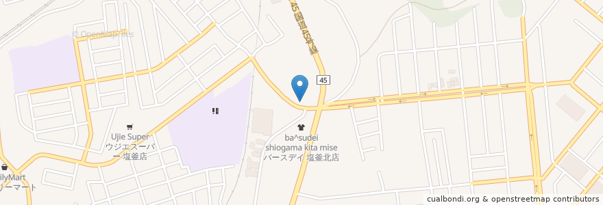 Mapa de ubicacion de 杉の入歯科医院 en Japón, Prefectura De Miyagi, 塩竈市.