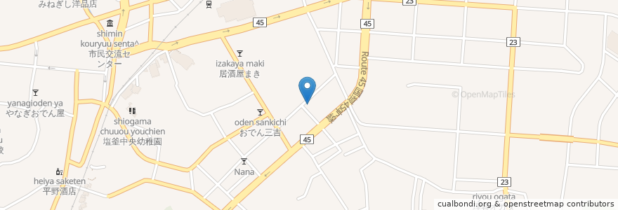 Mapa de ubicacion de 居酒屋ろまん en 日本, 宮城県, 塩竈市.