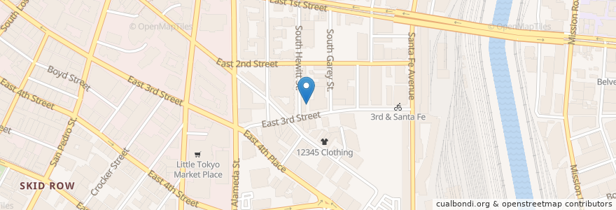 Mapa de ubicacion de SFXJCC LOT en アメリカ合衆国, カリフォルニア州, Los Angeles County, ロサンゼルス.