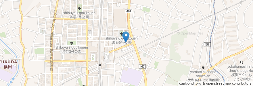 Mapa de ubicacion de Phượng Hồng en Japon, Préfecture De Kanagawa, 大和市.