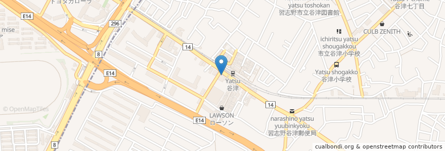 Mapa de ubicacion de 谷津ロイヤルクリニック en اليابان, 千葉県, 習志野市.