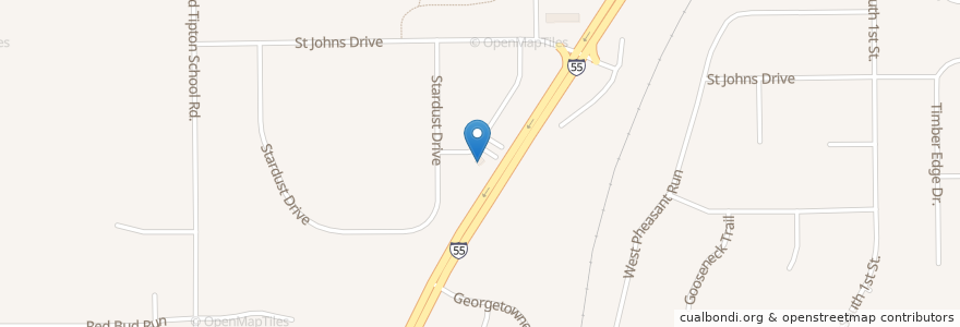 Mapa de ubicacion de Ray's Route 66 Family Diner en Estados Unidos De América, Illinois, Sangamon County, Sherman.
