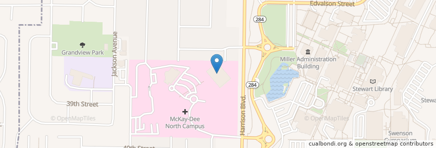 Mapa de ubicacion de Intermountain McKay-Dee Surgery Center and Orthopedics en Estados Unidos De América, Utah, Weber County, Ogden.