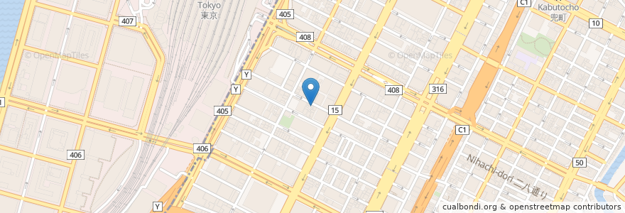 Mapa de ubicacion de 이세히로 쿄바시 본점 en 일본, 도쿄도, 中央区.