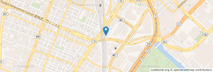Mapa de ubicacion de 比内や en 日本, 东京都/東京都, 港區.