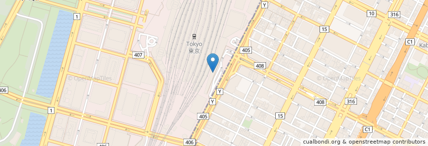 Mapa de ubicacion de JR高速バスのりば en 일본, 도쿄도, 치요다, 中央区.