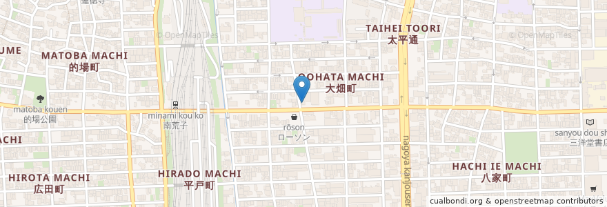 Mapa de ubicacion de コメダ珈琲店 en 日本, 愛知県, 名古屋市, 中川区.