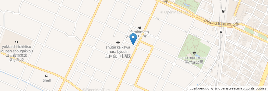 Mapa de ubicacion de 四日市市 en Japan, 三重県, 四日市市.