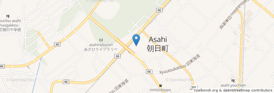 Mapa de ubicacion de 朝日町 en Japón, Prefectura De Mie, 三重郡, 朝日町.